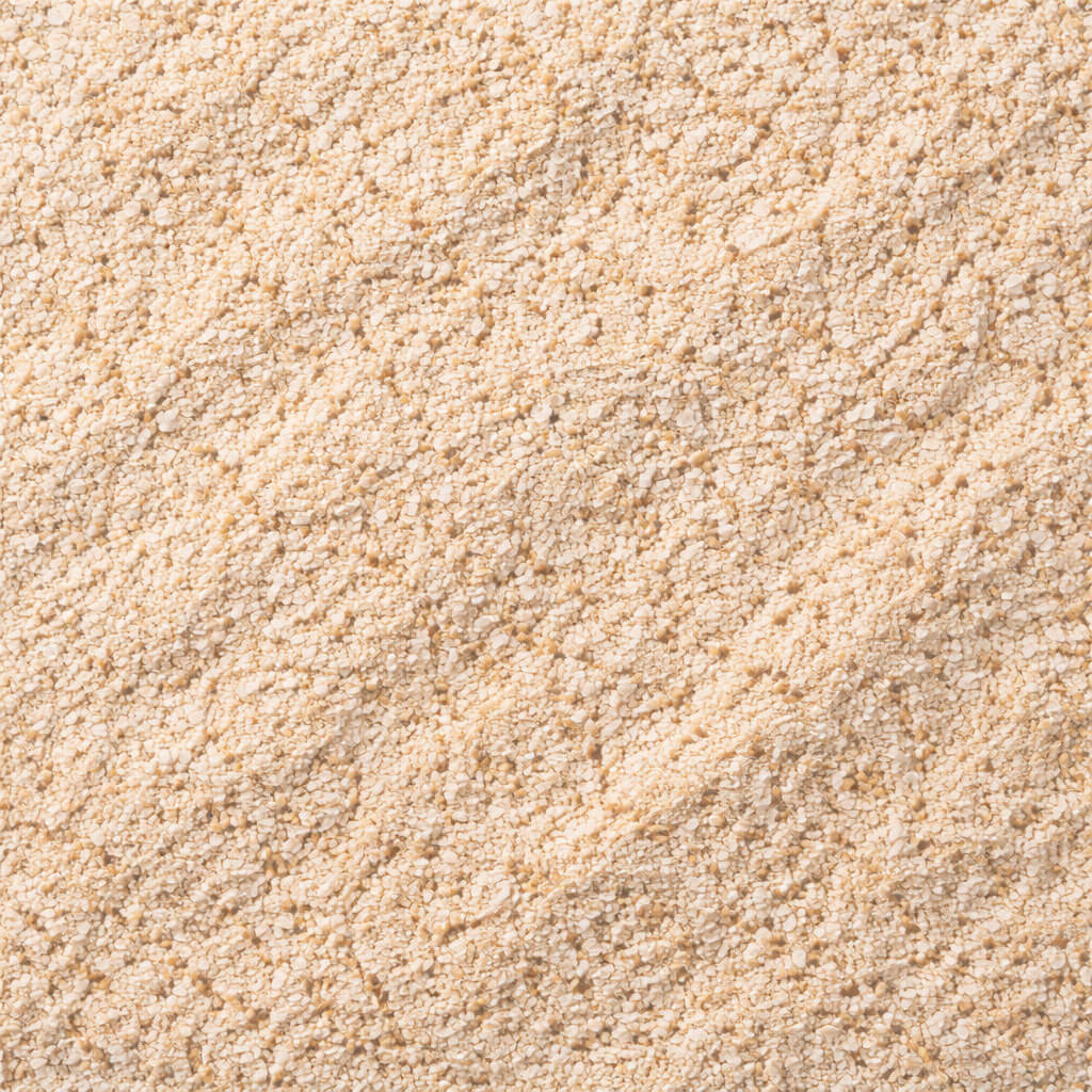 Semente ou fibra natural para complementar preparos, bowls, iogurtes, pães e receitas funcionais.